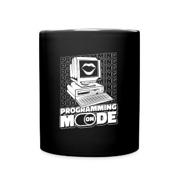 Entwickler Coder Programmierer Modus An - Tasse einfarbig - Schwarz - Vorne