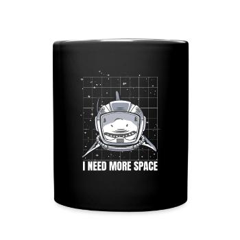 Shark Astronaut J’ai besoin de plus d’espace - Mug uni - noir - Devant
