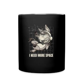 Muli Donkey Astronaut I Need More Space - Full Colour Mug - black - Front