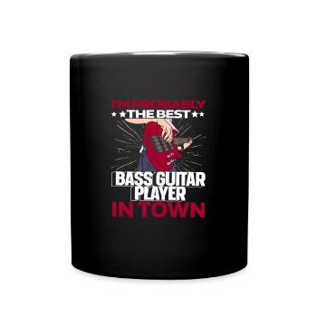 Bassist Bass Guitar Basser Funny - Full Colour Mug - black - Front