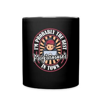 Developer Coder Programmer Funny - Full Colour Mug - black - Front