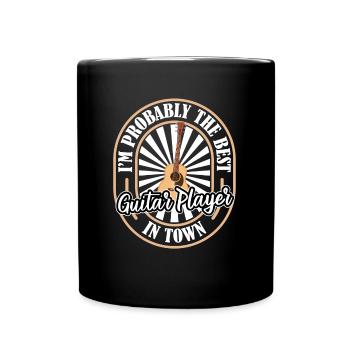 Akustikgitarre Fun - Tasse einfarbig - Schwarz - Vorne