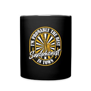 Saxophone Saxophone Drôle - Mug uni - noir - Devant