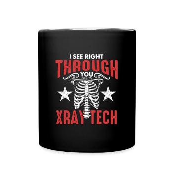 X-ray Tech I See Right Radiology X-ray Technician - Full Colour Mug - black - Front