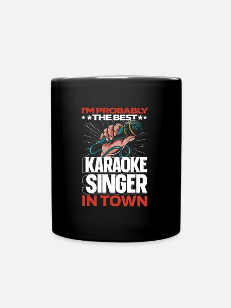 Karaoke Funny - Full Colour Mug - black