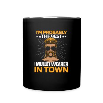 Vokuhila Sonnenbrille - Tasse einfarbig - Schwarz - Vorne