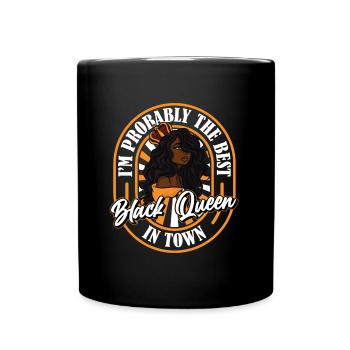 Black Queen Melanin Krone - Tasse einfarbig - Schwarz - Vorne