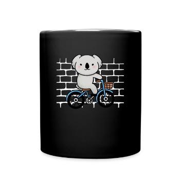 Koala Bear Bike - Full Colour Mug - black - Front
