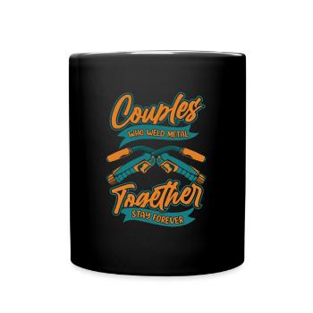 Couple de forgerons métallurgistes - Mug uni - noir - Devant