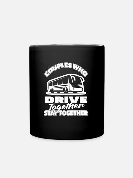 Couple de chauffeurs de bus - Mug uni - noir