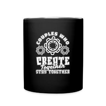 Engineer couple - Full Colour Mug - black - Front