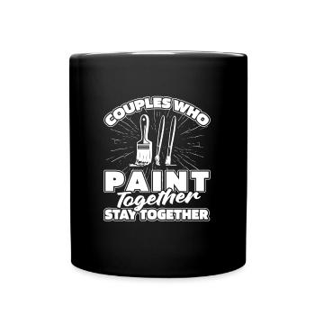 Painter Varnisher Couple - Full Colour Mug - black - Front
