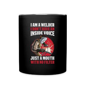 Dans le cadeau Soudeur A Welder - Mug uni - noir - Devant