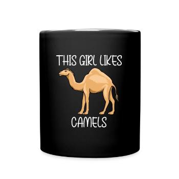 Nature Animaux chameaux Animaux sauvages Chameaux - Mug uni - noir - Devant