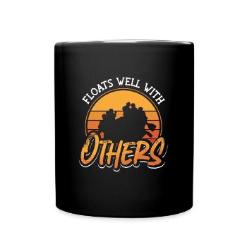 Rafting Floats Well With Others Paddling Paddle - Full Colour Mug - black - Front