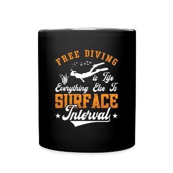 Apnée Apnée Freediving Apnée Sea Cool Cadeau - Mug uni - noir - Devant