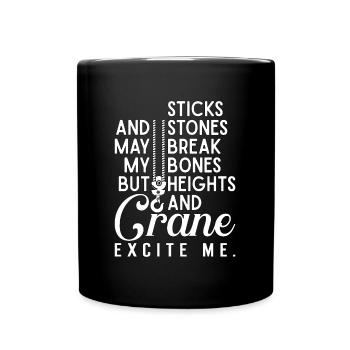 grutier ouvrier du bâtiment Cadeau d’un grutier de construction - Mug uni - noir - Devant