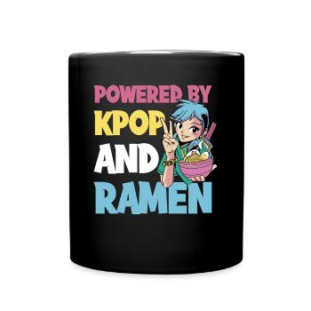 Kpop And Ramen Kpop Geschenk - Tasse einfarbig - Schwarz - Vorne