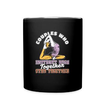 Yoga Teacher Yoga Instructor Couple - Full Colour Mug - black - Front