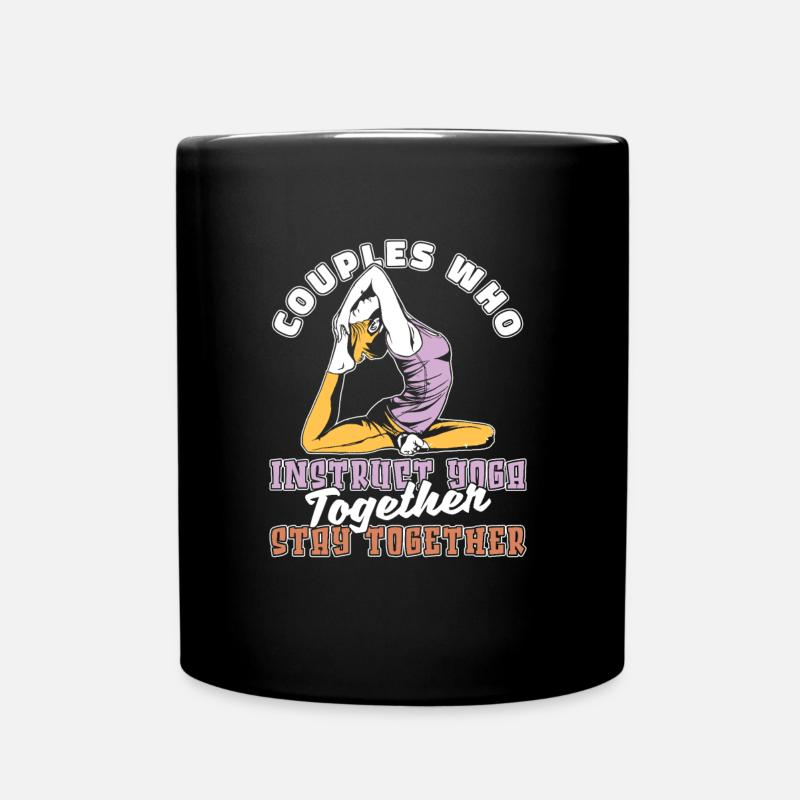 Yoga Teacher Yoga Instructor Couple - Full Colour Mug - black