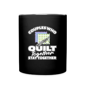 Quilting Pair - Full Colour Mug - black - Front