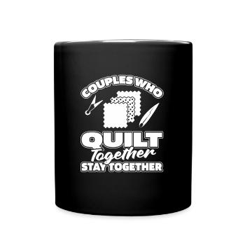 Quilting Paar - Tasse einfarbig - Schwarz - Vorne