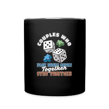 Jeu de société Couple de jeux de société - Mug uni - noir - Devant