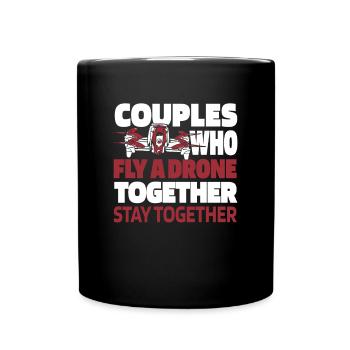 Drone Quadcopter Pair - Full Colour Mug - black - Front