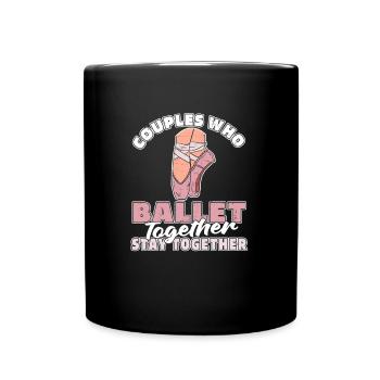 Ballet Balerina Paar - Tasse einfarbig - Schwarz - Vorne
