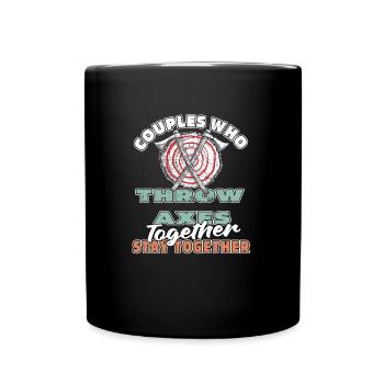 Axe Throwing Axe Thrower Pair - Full Colour Mug - black - Front