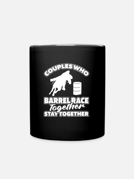 Fassrennen Westernreiten Barrel Racing Paar - Tasse einfarbig - Schwarz