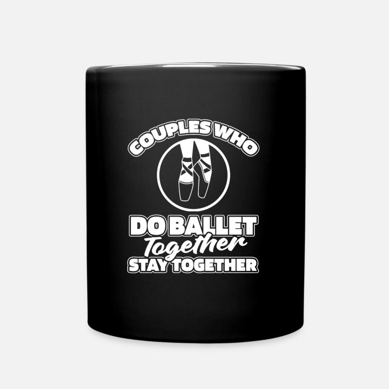 Ballet Balerina Couple - Mug uni - noir
