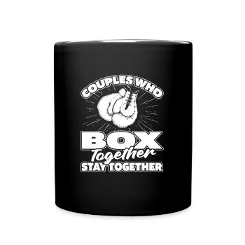 Boxen Boxer Paar - Tasse einfarbig - Schwarz - Vorne