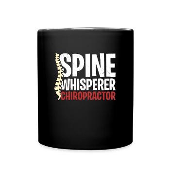 Chiropractic Spine Whisperer Massage Chiropractor - Full Colour Mug - black - Front