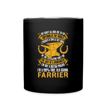 maréchal-ferrant mon métier me permet de réparer aime le travail du métal - Mug uni - noir - Devant