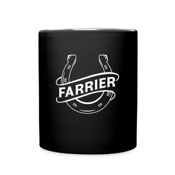 maréchal-ferrant en fer à cheval forgeage forger maréchal-ferrant - Mug uni - noir - Devant