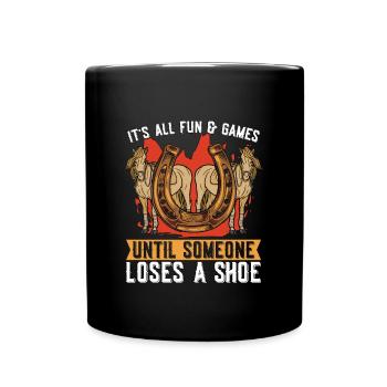 Farrier It's All Fun & Games Horseshoe Metalworker - Full Colour Mug - black - Front