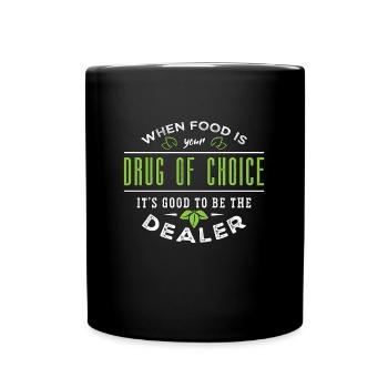 Chef végétalien Quand la nourriture est votre légume Chefs végétaliens - Mug uni - noir - Devant