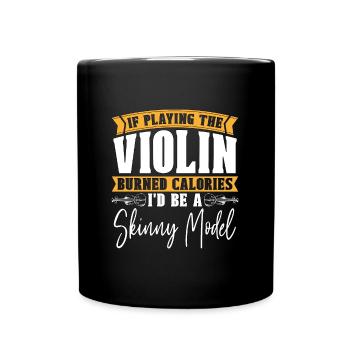 Violin If Playing The Violin Music Note Violinist - Full Colour Mug - black - Front