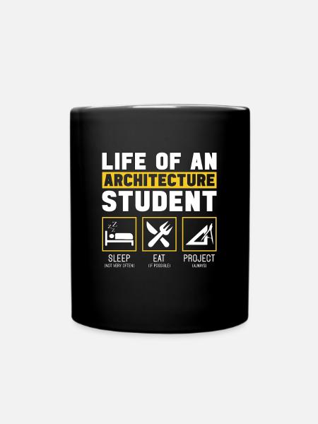 Vie d’un étudiant architecte en architecture - Mug uni - noir