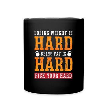 Low Carbs Diet Losing Weight Is Hard Healthy Diet - Tasse einfarbig - Schwarz - Vorne