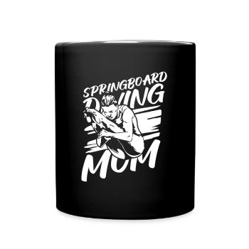 Turmspringen Turmspringer Mama - Tasse einfarbig - Schwarz - Vorne