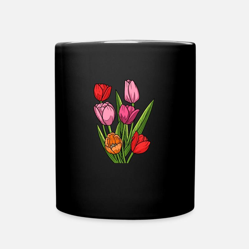 Bouquet de tulipes tulipes - Mug uni - noir