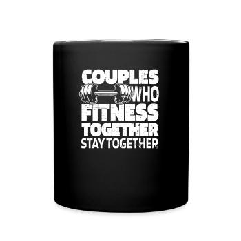 Fitness Couple - Mug uni - noir - Devant