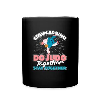 Judoka Paar - Tasse einfarbig - Schwarz - Vorne