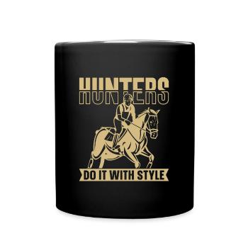 Show Jumping Hunters Do It With Equine Show Jumper - Tasse einfarbig - Schwarz - Vorne