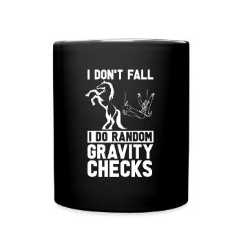 Show Jumping I Don't Fall I Do Horses Show Jumper - Tasse einfarbig - Schwarz - Vorne