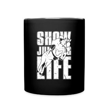 Show Jumping Life Amateurs d'équitation Show Jumper - Mug uni - noir - Devant