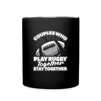 Rugby Paar - Tasse einfarbig - Schwarz - Vorne
