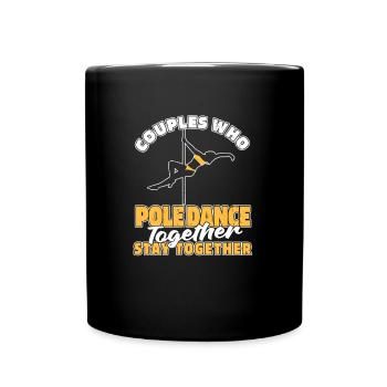 Pole Dancing Couple - Full Colour Mug - black - Front